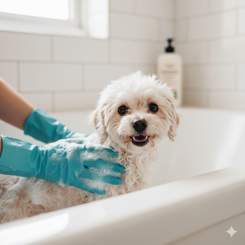 Hướng dẫn tắm Poodle tại nhà giúp lông sạch khuẩn bồng bềnh