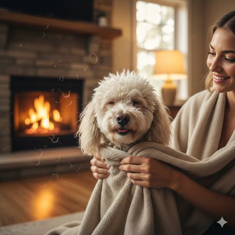 Chăm sóc và bảo vệ sức khỏe cho chó Poodle sau khi tắm
