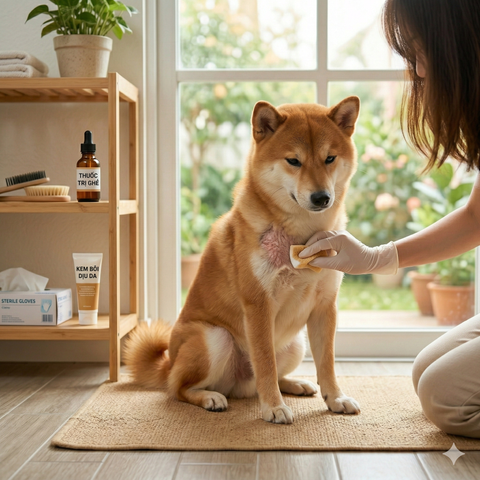 Phương pháp trị ghẻ cho chó tại nhà an toàn và nhanh phục hồi da