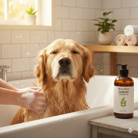 Tắm cho chó viêm da: Tần suất hợp lý với Sữa tắm Beam Paws