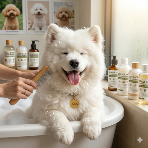 Bí quyết chọn sữa tắm cho chó cân bằng pH và bảo vệ da lông