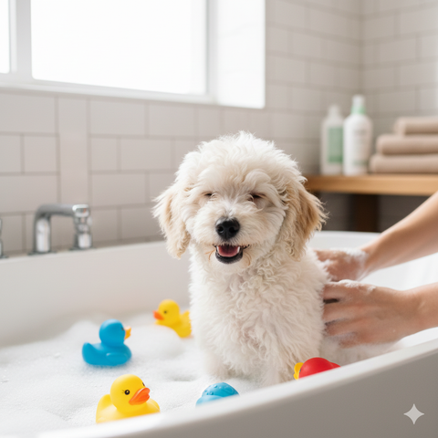 Kỹ thuật tắm chó Poodle tại nhà giúp thú cưng thư giãn an toàn