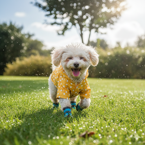 Chăm sóc Poodle mùa mưa giúp lông khô ráo và ngăn ngừa nấm da