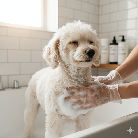 Tần suất tắm cho Poodle định kỳ giúp lông khỏe và da mịn màng