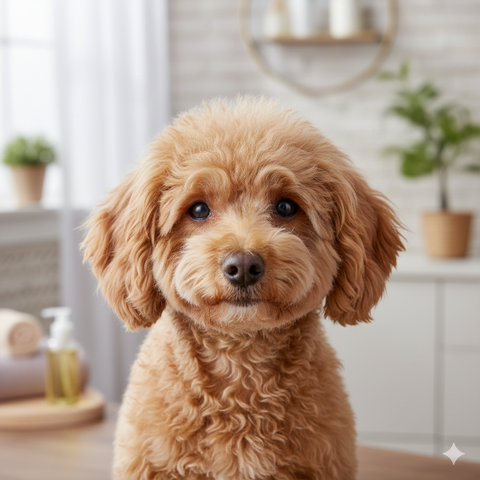 Chăm sóc da chó Poodle bị khô hiệu quả giúp lông mềm mượt