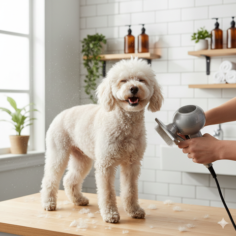 Sấy Lông Poodle Đúng Cách: 7 Bước Cho Lông Bồng Bềnh Tại Nhà