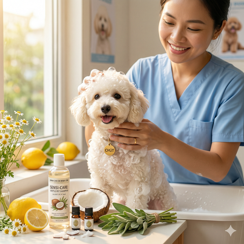 Sữa Tắm Chó Hữu Cơ Không Cay Mắt: Bí Quyết Tắm Bé An Toàn