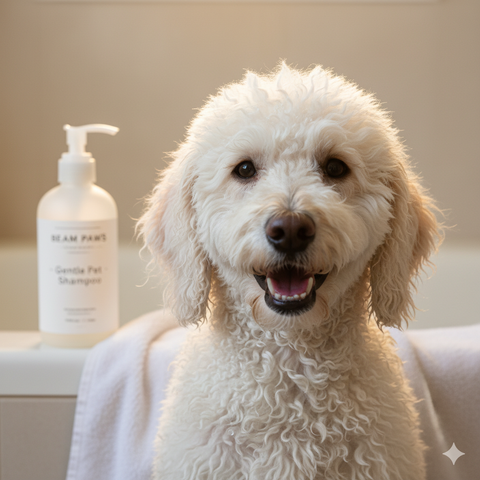 Beam Paws Sữa tắm trị viêm da cho chó Poodle với tinh dầu dừa Việt Nam