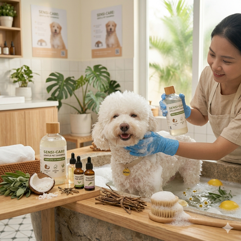 Sữa Tắm Cho Poodle Dịu Da, Giữ Lông Mềm Mượt Và Giảm Rụng