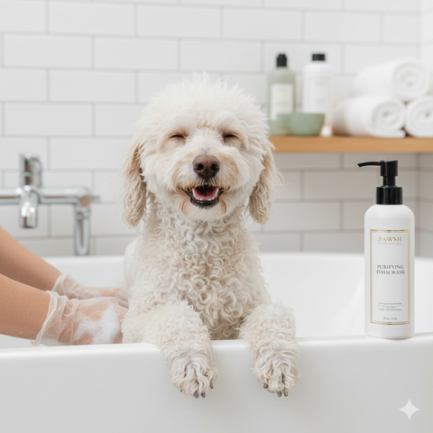 Sữa tắm cho chó Poodle giúp dưỡng lông mềm mượt và bền màu da