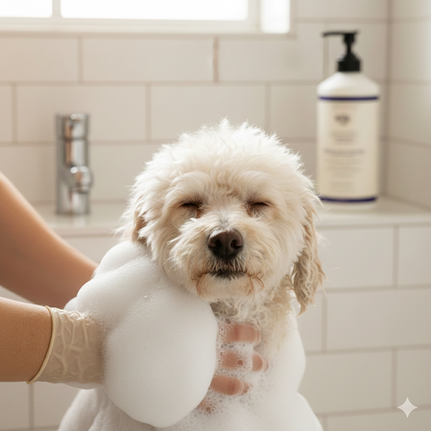 Sữa tắm dưỡng lông chuyên dụng giúp Poodle thơm lâu và mềm mượt
