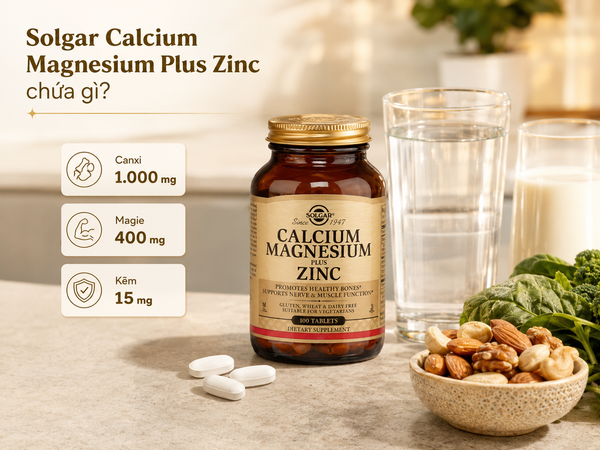 Solgar Calcium Magnesium Plus Zinc: “Chiếc cân dinh dưỡng” tiết lộ điều gì về 3 khoáng chất thiết yếu?