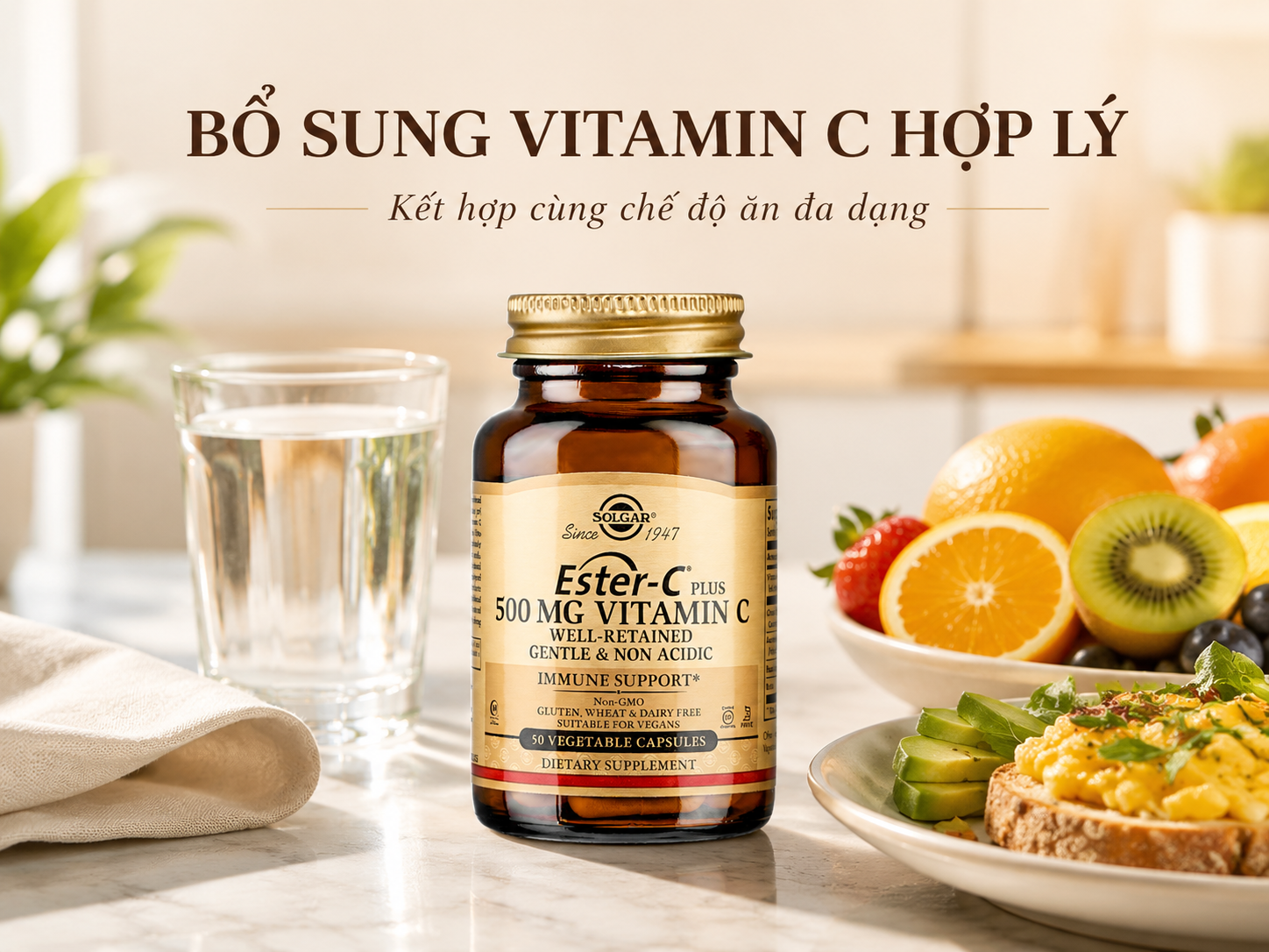 Vitamin C và dạ dày nhạy cảm: Ester-C® dạng non-acidic có gì khác biệt?