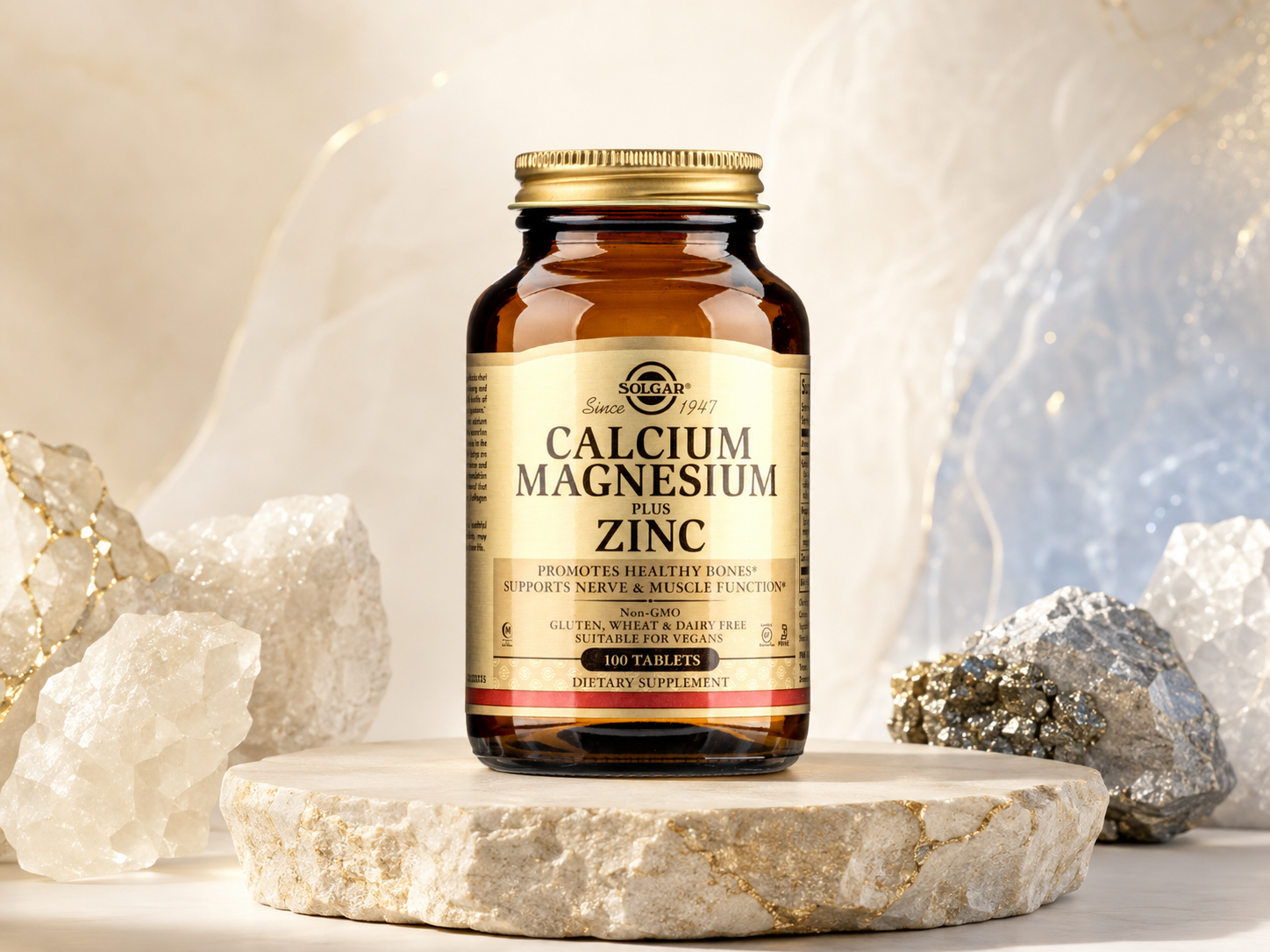Solgar Calcium Magnesium Plus Zinc – Bộ ba khoáng chất cho xương, cơ và sức khỏe tổng thể