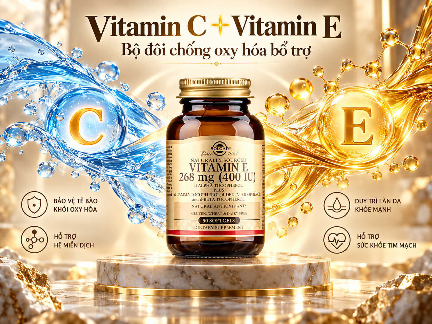Vitamin C vs Vitamin E: Ai Mạnh Hơn Trong Cuộc Chiến Chống Oxy Hóa?