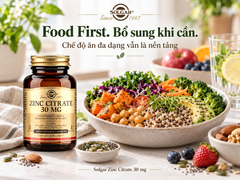Kẽm Citrate Là Gì? Công Dụng Kẽm & Solgar Zinc Citrate 30 mg