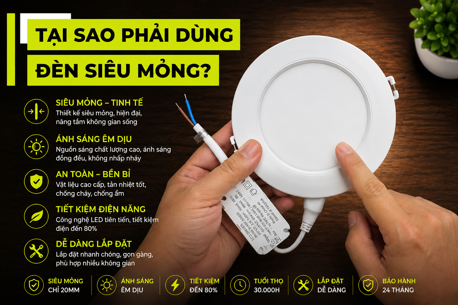 Lý Do Tại Sao Phải Dùng Đèn Siêu Mỏng?