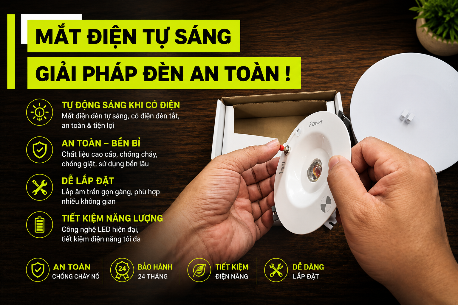Review Đèn Sự Cố AT07.KC 90/5W Rạng Đông