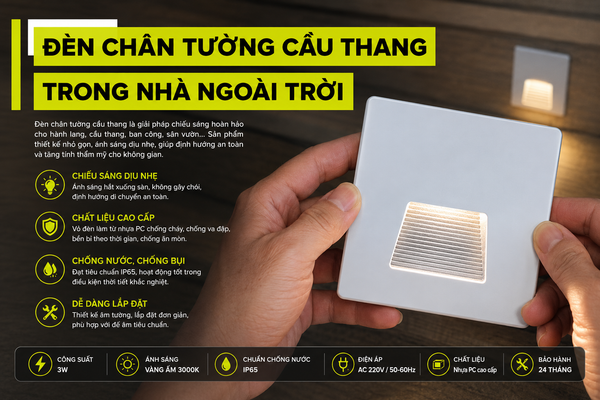 Review Đèn Chân Tường Cầu Thang Nội Ngoại Thất