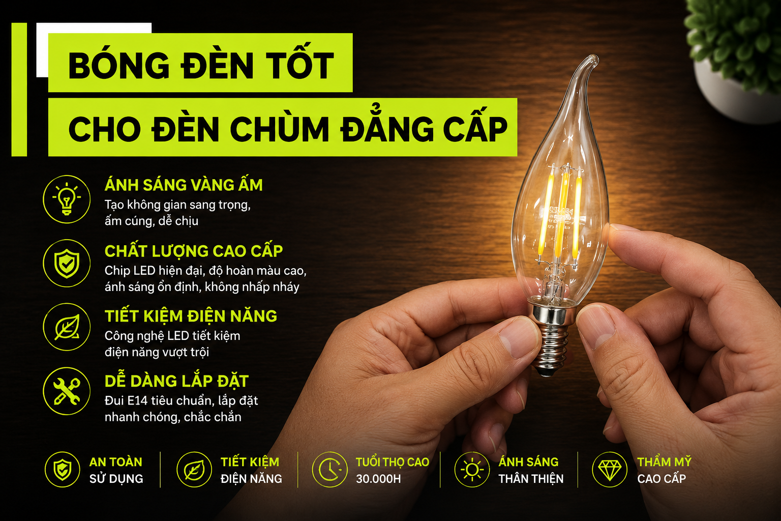 Review Bóng Đèn Giả Sợi Đốt Osram Dành Cho Đèn Chùm
