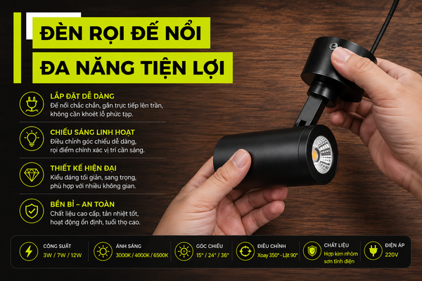 Review Đèn Rọi Đế Nổi Osram Đa Năng Tiện Lợi