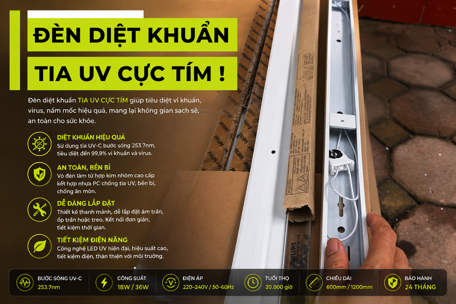 Review Đèn Diệt Khuẩn Tia UV Cực Tím Philips