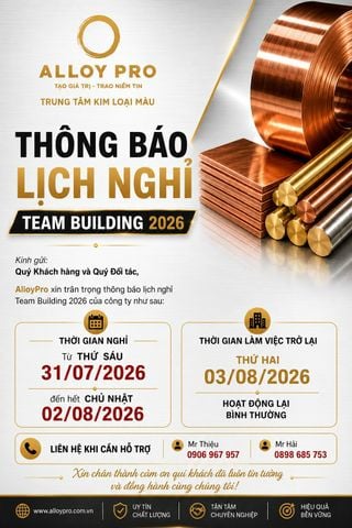 🚀 THÔNG BÁO LỊCH NGHỈ TEAMBUILDING ALLOY PRO 2026 🌿