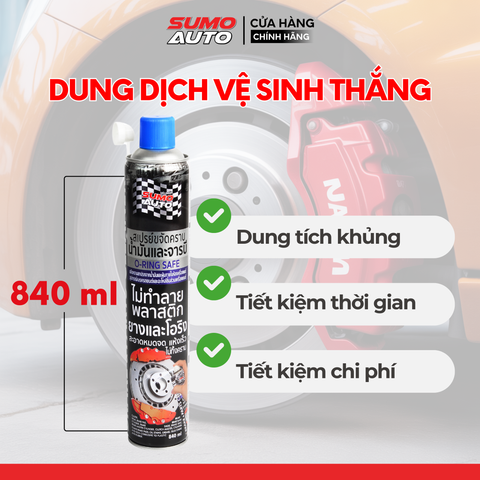 Đánh bay dầu mỡ và bụi phanh với dung dịch vệ sinh thắng BPC840