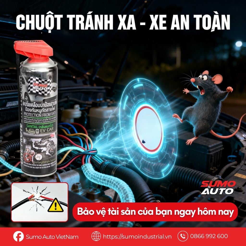 Chai xịt chống chuột & dưỡng bóng dây điện SUMO AUTO LPS550 Thái Lan