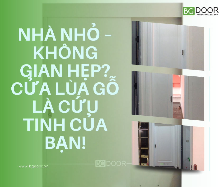 Nhà nhỏ – Không gian hẹp? Cửa lùa gỗ là cứu tinh của bạn!