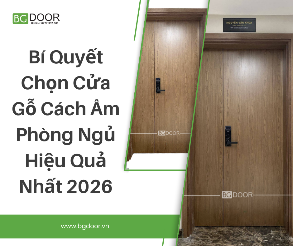 Bí Quyết Chọn Cửa Gỗ Cách Âm Phòng Ngủ Hiệu Quả Nhất 2026