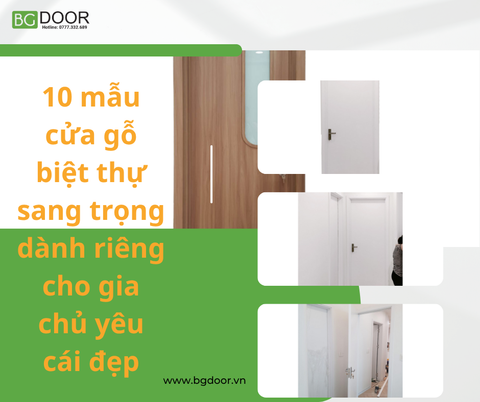 10 mẫu cửa gỗ biệt thự sang trọng dành riêng cho gia chủ yêu cái đẹp