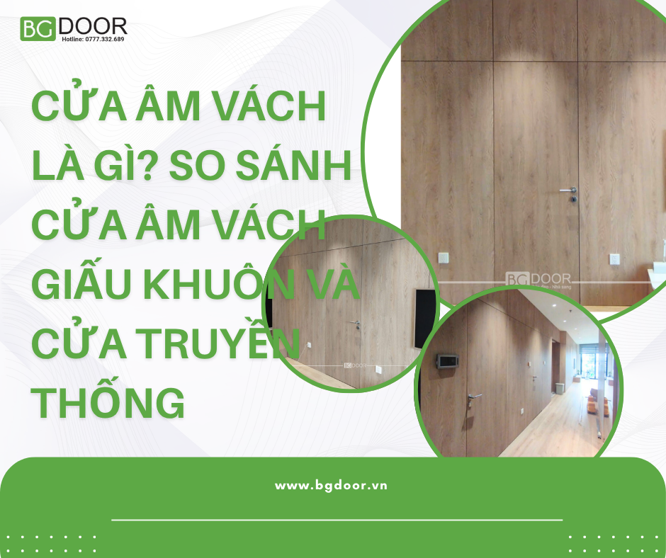 Cửa âm vách là gì? So sánh cửa âm vách giấu khuôn và cửa truyền thống