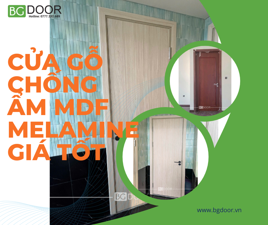 Cửa gỗ chống ẩm MDF Melamine giá tốt