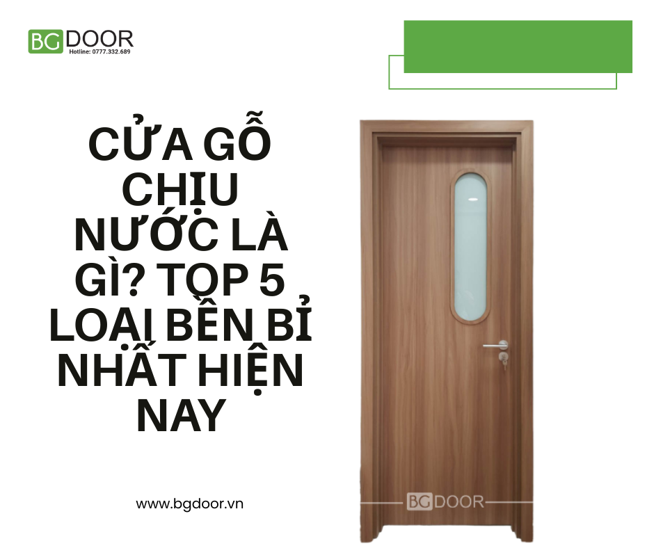 Cửa gỗ chịu nước là gì? Top 5 loại bền bỉ nhất hiện nay