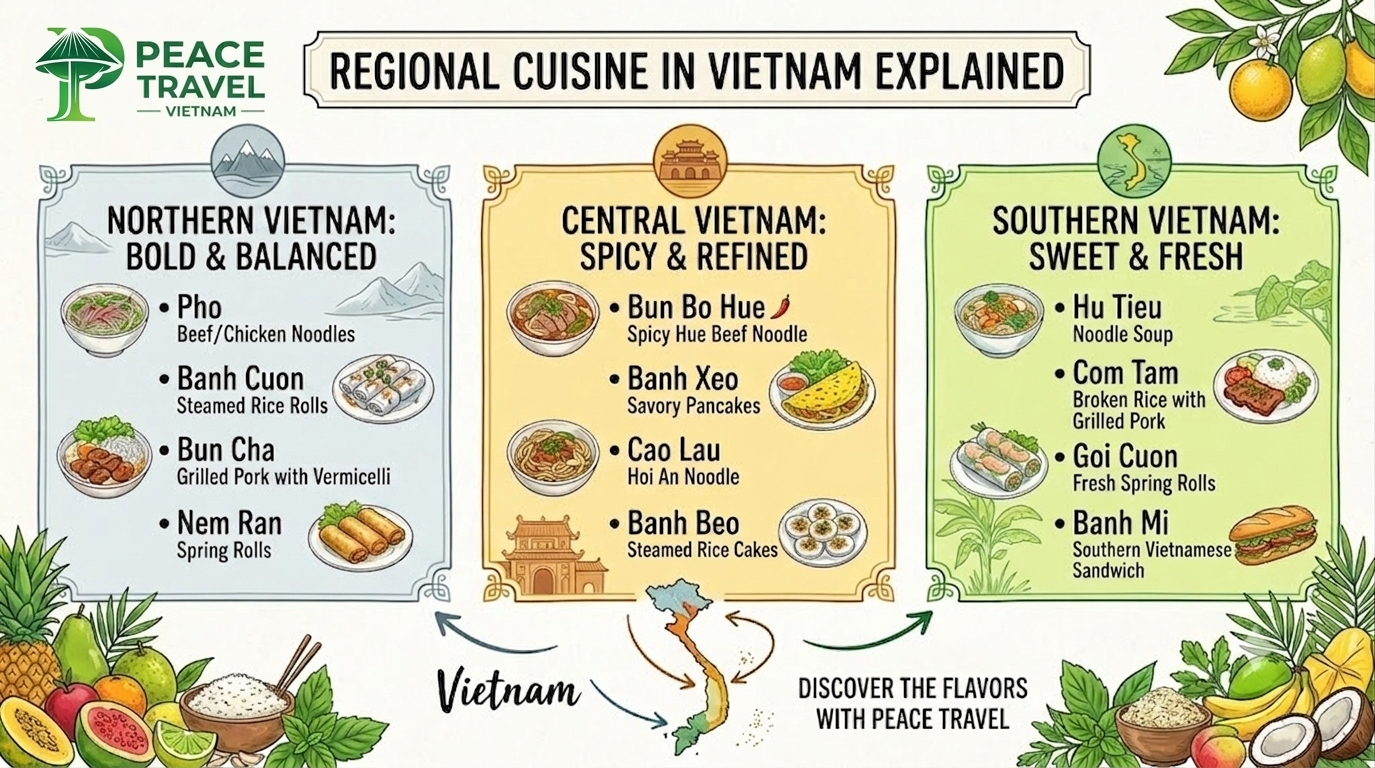A Culinary Journey: 3 Different Cuisine Traditions in Vietnam