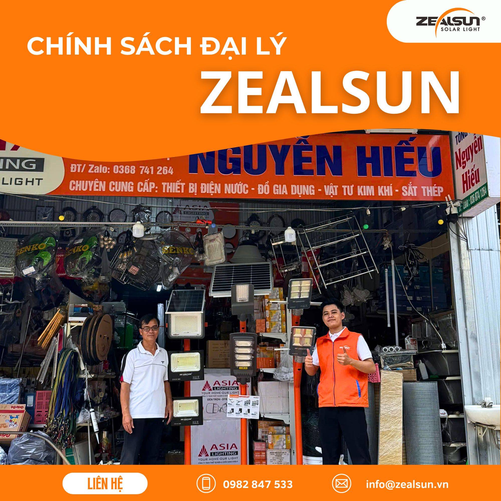Chính sách đại lý đèn năng lượng mặt trời ZEALSUN: Lợi ích và điều kiện