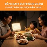 ĐÈN NLMT ZS518 DỰ PHÒNG KHI MẤT ĐIỆN SẠC ĐƯỢC ĐIỆN THOẠI