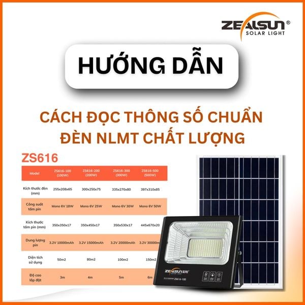 Cách đọc thông số kỹ thuật đèn năng lượng mặt trời chuẩn cho người mới