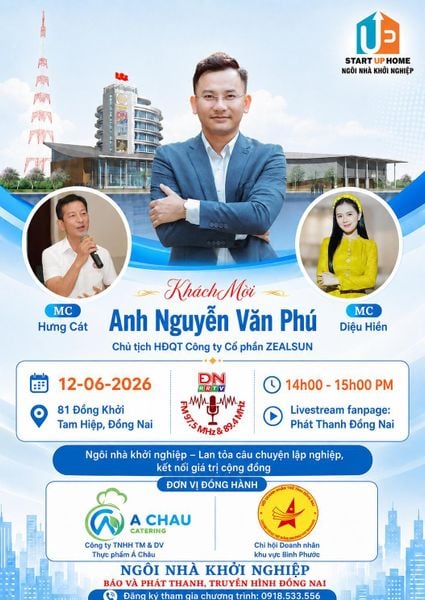Thư mời tham gia Ngôi Nhà Khởi Nghiệp tại Đài TH Đồng Nai