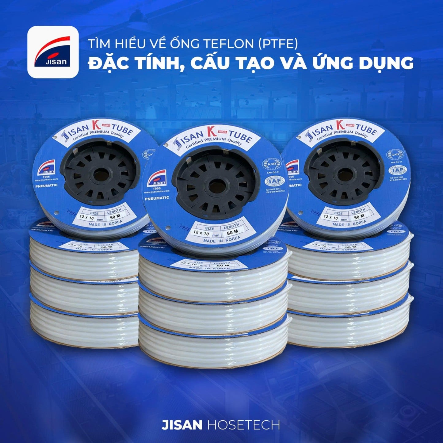 Tìm hiểu về ống Teflon (PTFE): Đặc tính, cấu tạo và ứng dụng trong công nghiệp