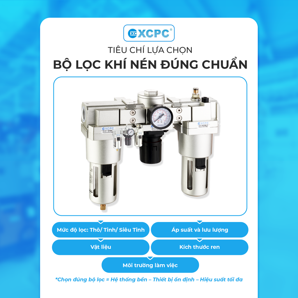 HƯỚNG DẪN CÁCH CHỌN BỘ LỌC KHÍ NÉN ĐÚNG CHUẨN NHẤT