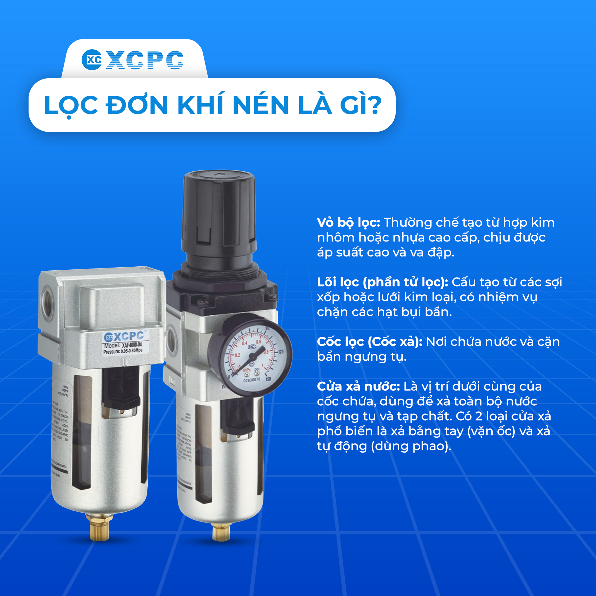 Lọc Đơn Khí Nén: Định Nghĩa, Cấu Tạo
