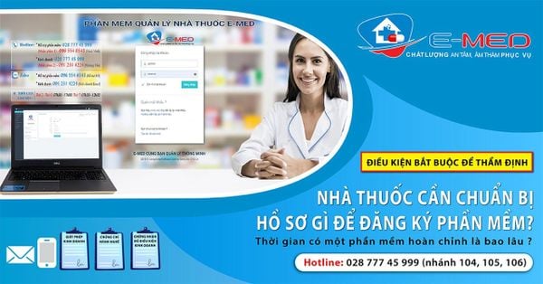 Nhà thuốc cần chuẩn bị hồ sơ gì để đăng ký phần mềm và thời gian có một phần mềm hoàn chỉnh là bao lâu?