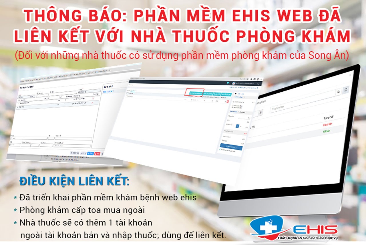 THÔNG BÁO: (Đối với những nhà thuốc có sử dụng phần mềm quản lý phòng khám của Công ty TNHH SX TM & DV Song Ân)