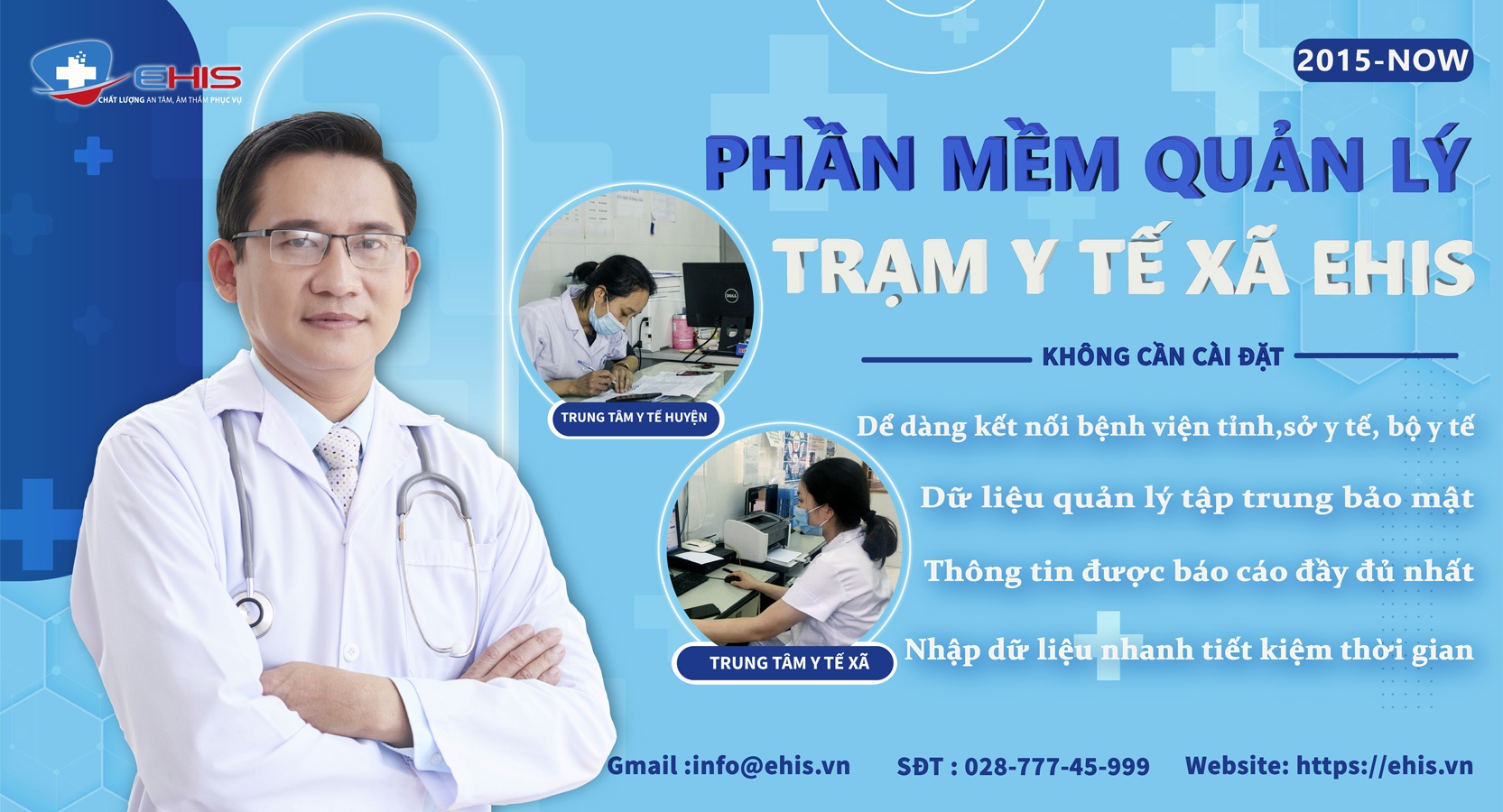 Phần mềm quản lý trạm y tế xã phường Ehis