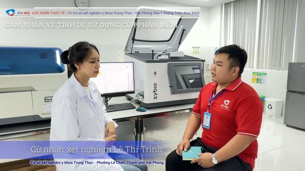 Trải nghiệm thực tế Cử nhân xét nghiệm Lê Thị Trinh: Vận hành trơn tru sau 1 tháng triển khai phần mềm quản lý bệnh viện Ehis tại Cơ sở xét nghiệm Y khoa Trung Thực