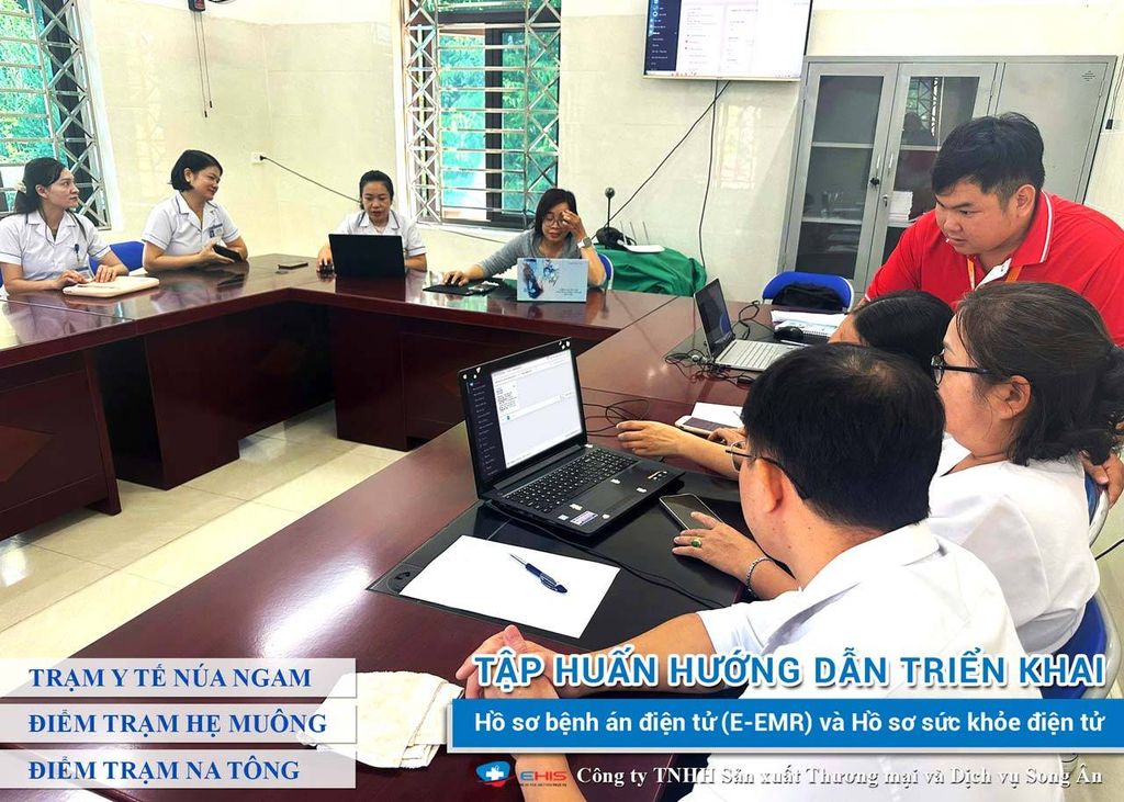 Triển khai bệnh án điện tử (E-EMR) và hồ sơ sức khỏe điện tử tại Trạm Y tế Núa Ngam và các điểm trạm