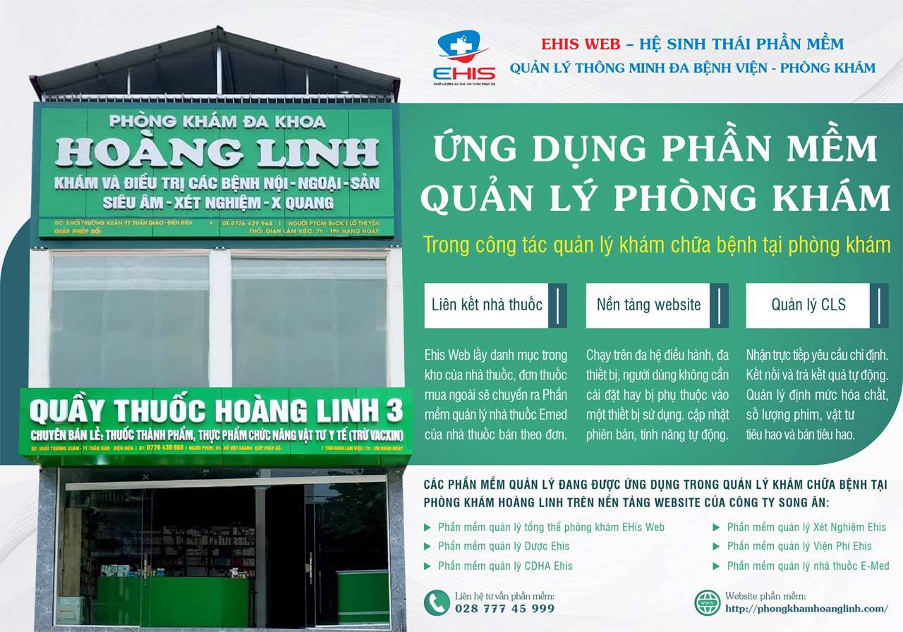Hiện đại hóa quản lý khám chữa bệnh tại Phòng khám Hoàng Linh với ứng dụng EHIS Web