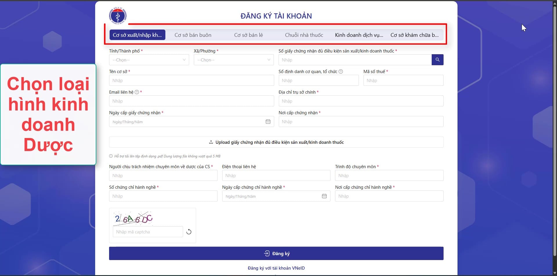 B2 chọn cơ sở kinh doanh